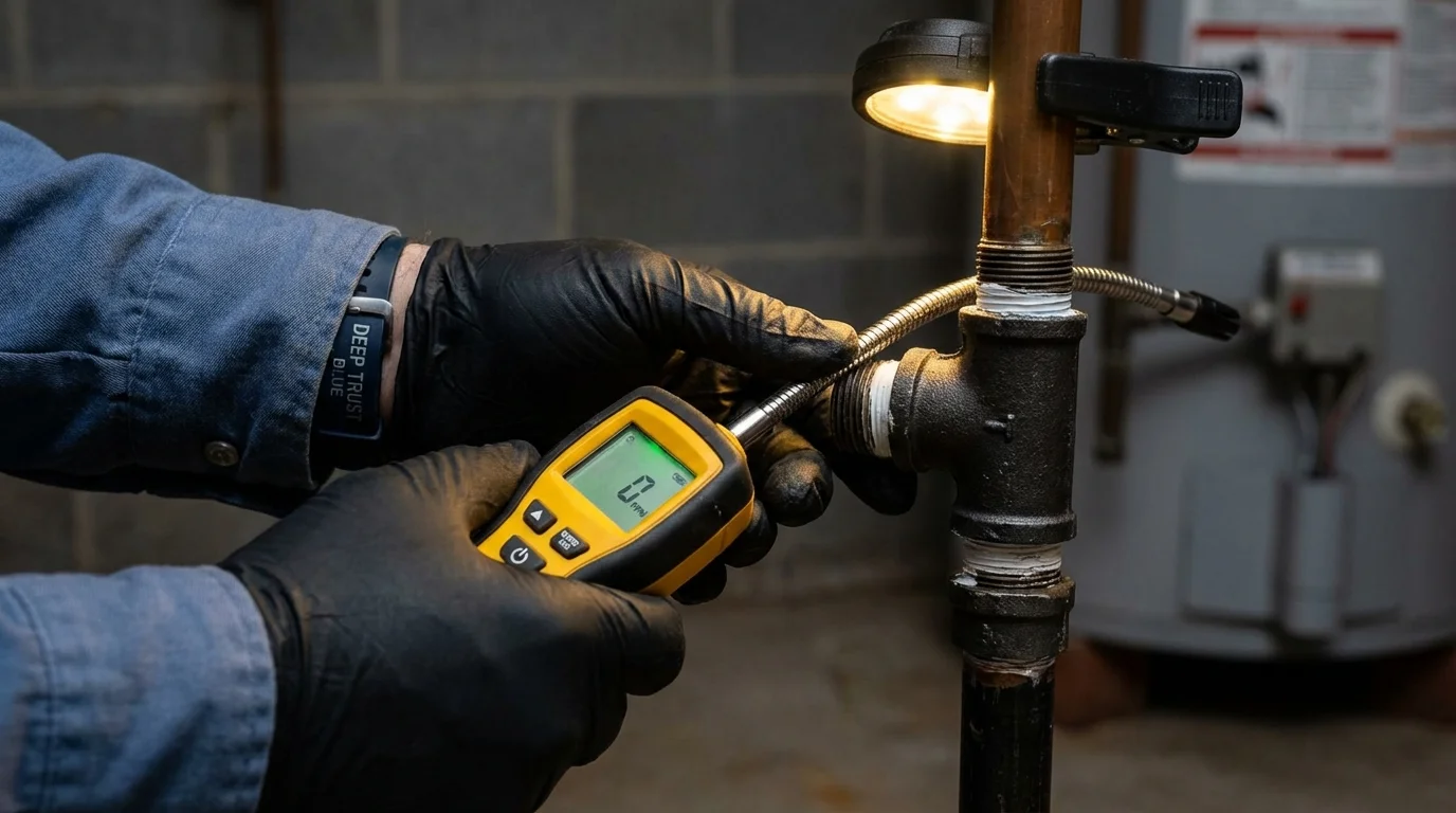 Gas leak detection with electronic sniffer by Johns Plumbing LLC in Kew Gardens