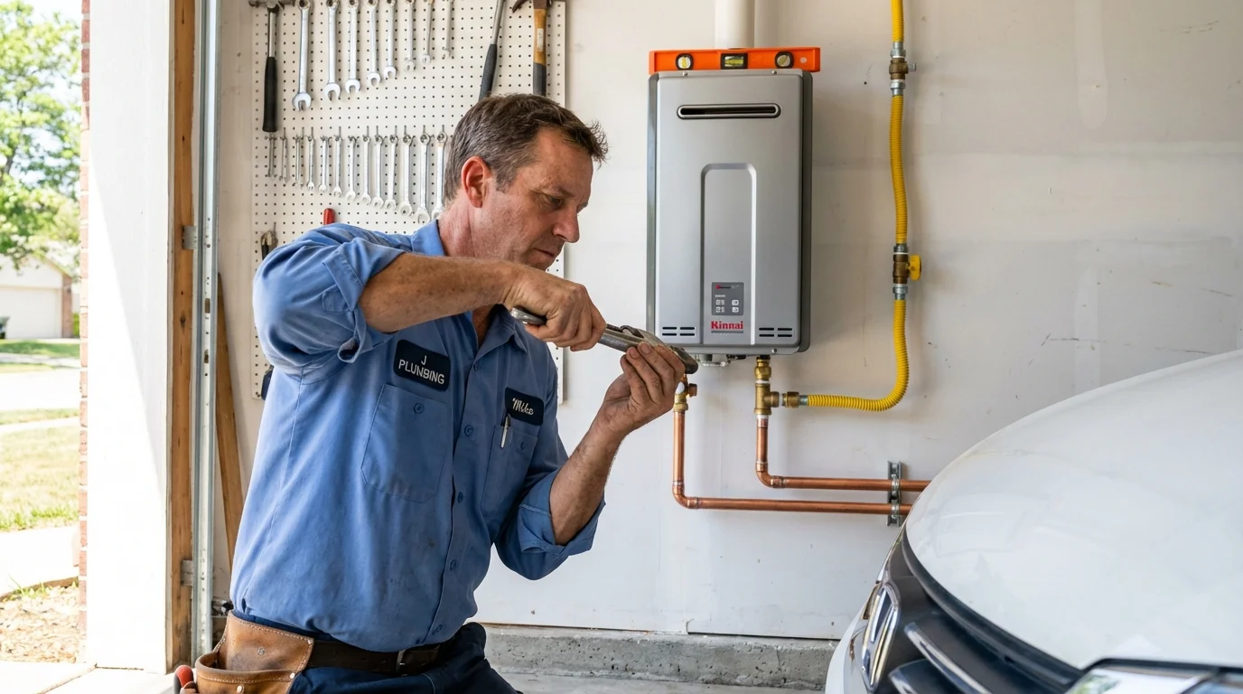 Tankless water heater installation by a Johns Plumbing LLC plumber in Kew Gardens